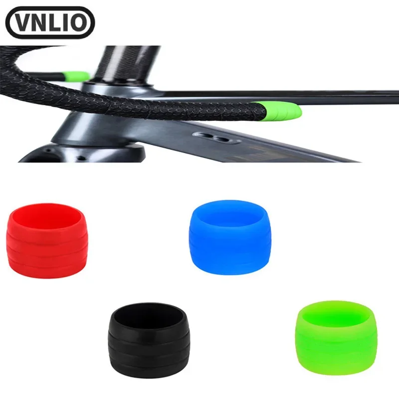 Bicycle Handlebar End Strip Tape Fixing Ring Road Handlebar Tape Plug Silicone Waterproof Wear-resistant