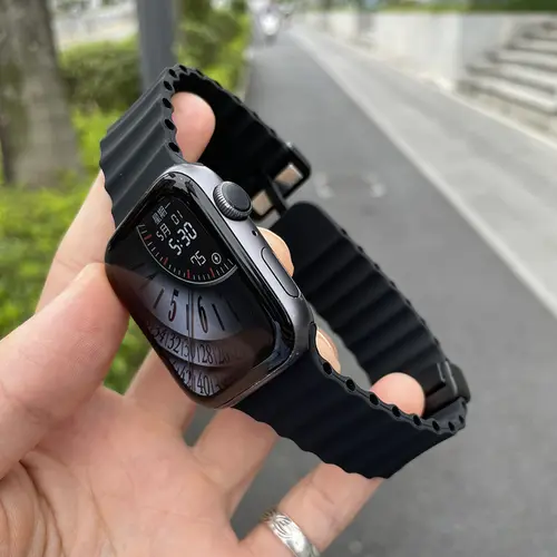Ocean Strap for Apple Watch 10 9 8 7 Ultra Band 46mm 45mm 49mm 44mm 41/42mm Silicone Magnetic Sport Bracelet iWatch Series SE 6 - Image 5