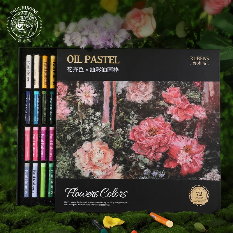 Rubens oil painting pastel 72 color artist soft crayon washable children's drawing oily wax crayon student art supplies oil pastels