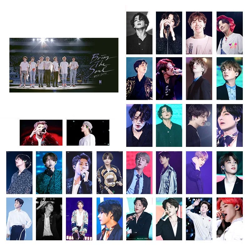 30 шт./компл. 2020 Kpop плакат Bangtan Boys 2019 посылка в Корею бумажная карточка Фотокарточка