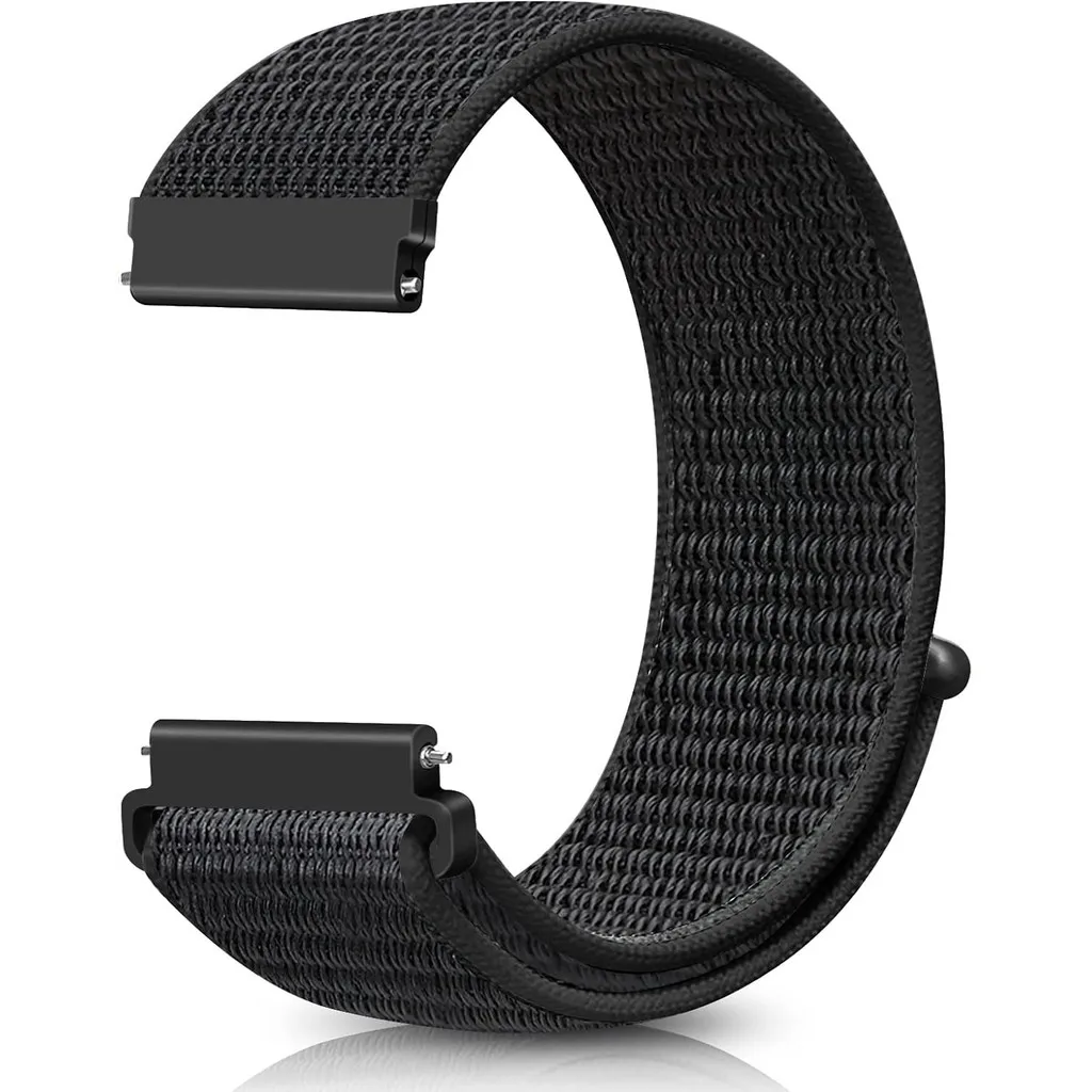 Nylon Sport Loop Breathable Adjustable Watchband Bracelet, 22mm