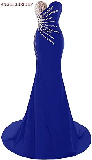 Sweetheart Mermaid Prom Dresses Vestidos De Festa Sexy Beaing Crystal Floor-Length Abendkleider Abiti Da Festa Formali