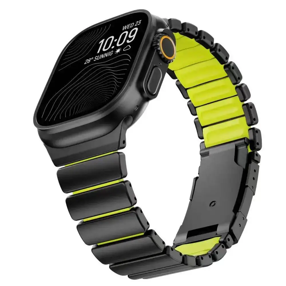 Titanium Silicone Metal Watch Band - Premium Style with Universal Fit
