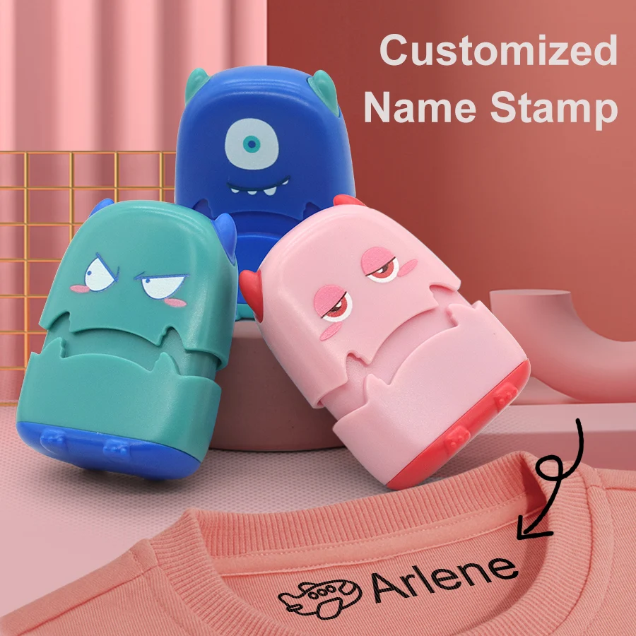 identification of seals for children's learning supplies clothing shoes bags and lunch boxes Cute cartoon pattern self ink stamps