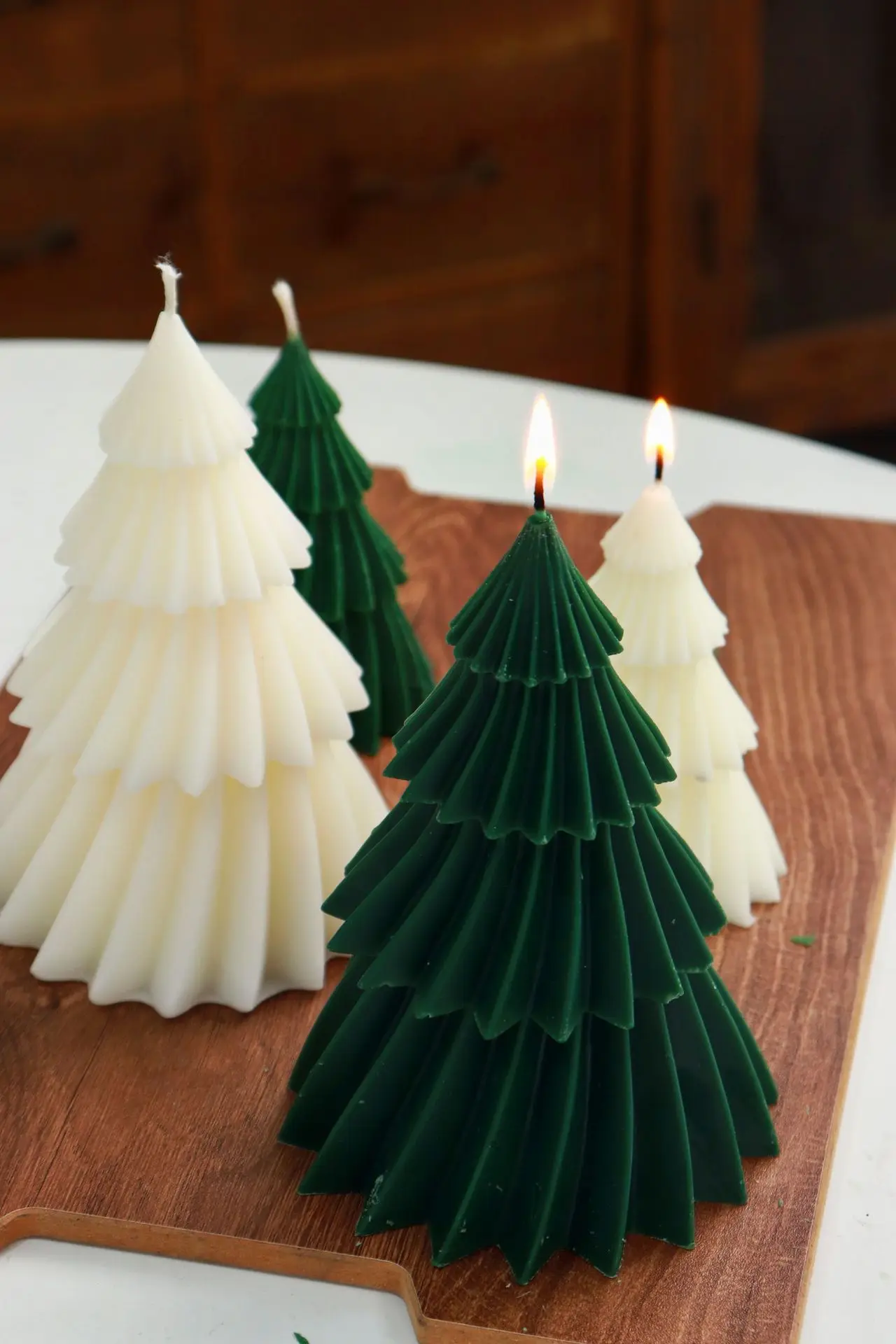 Description Picture 4 of item3D Christmas Tree Candle Silicone Mold DIY Christmas Candle Making Kit Handmade Soap Plaster Resin Baking Tools Holiday Gifts