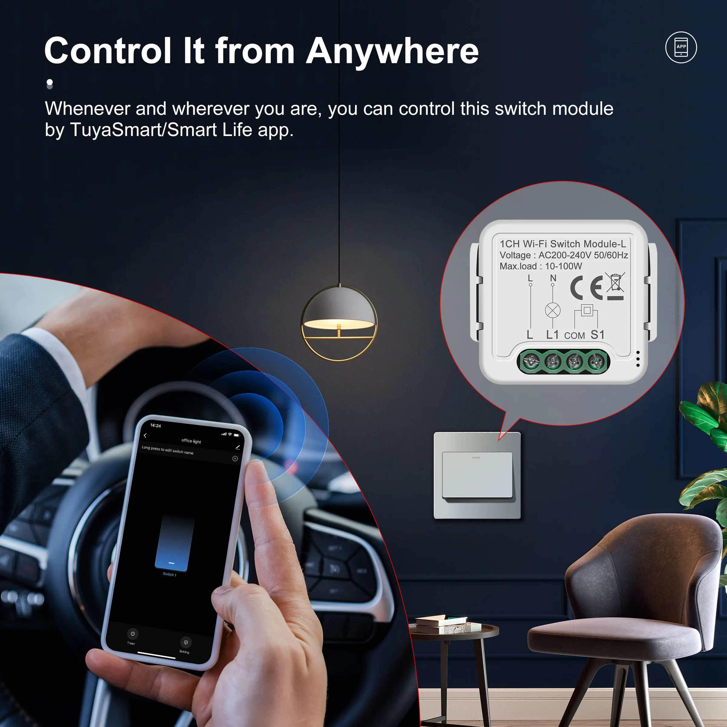 GIRIER Tuya WiFi Smart Switch Module No Neutral Wire Required Breaker Relay 1 2 3 4 Gang Supports 2 Way Control Alexa Hey Google 5 GIRIER Tuya WiFi Smart Switch Module No Neutral Wire Required Breaker Relay 1 2 3 4 Gang Supports 2 Way Control Alexa Hey Google 5