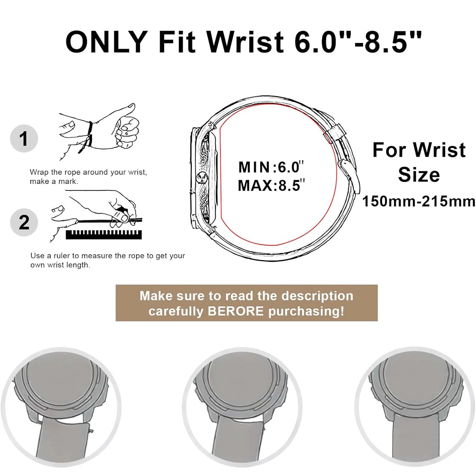 Durable and Breathable Rugged Nylon Watch Band - 45/50mm