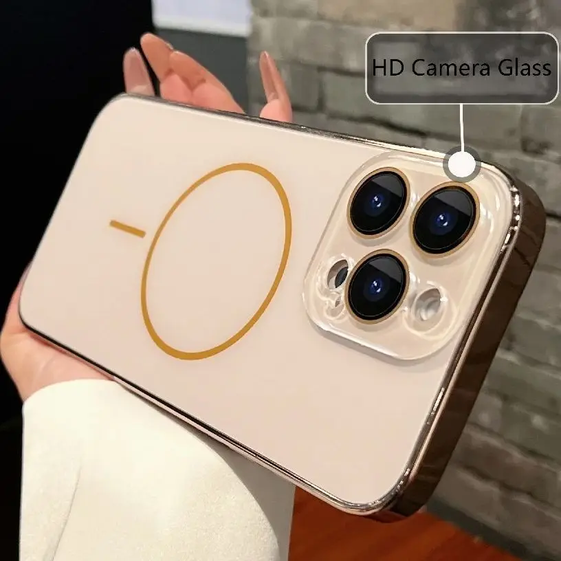 ลักซัวรี่ นาโน แมท For Magsafe Case for iPhone 16 15 14 Plus 13 12 11 Pro Max Wireless Charge Tempered Armor Cover 1