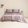 Premium Purple Soft Silky Bedding Set Twin Double Queen 4Pcs Reversible Duvet Cover Set Bed Sheet/Flat Sheet Pillowcases 4Pcs 4