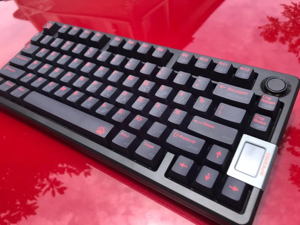 Gmk-custom Keycaps Teclado Mecânico Perfil Cereja Pbt Dye-subbed Preto Vermelho Preto Vermelho Perfil Cereja Conjunto - Imagem 2