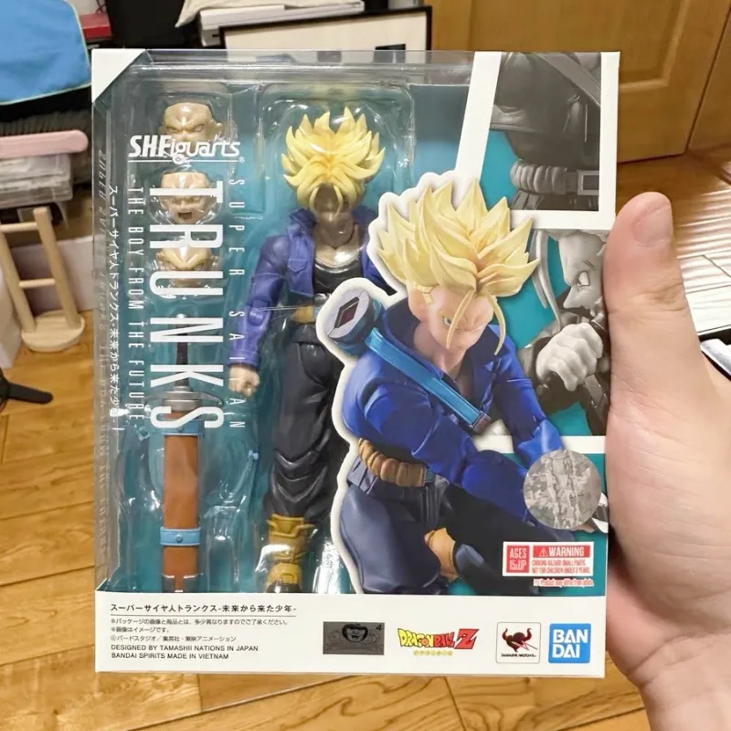 

Original Bandai Dragon Ball S.h Figuarts Trunks Super Saiyan From The Future Spot Figure Model Ornaments In Stock Toys Gifts
