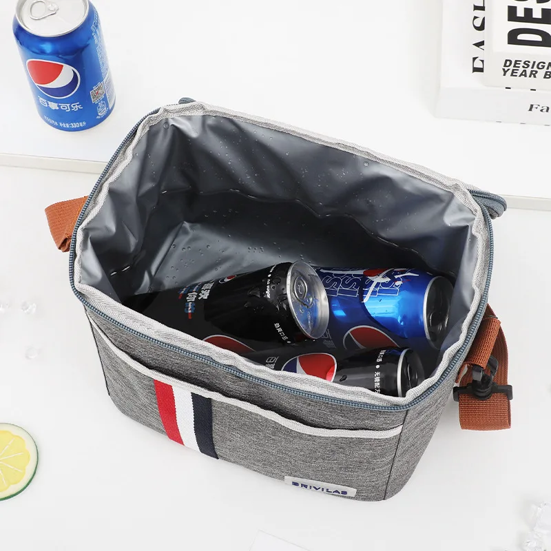 Insulated Bag Portable Thick Aluminum Foil Large Capacity Single Double Layer Lunch Bag Bento Thermal Outdoor Picnic