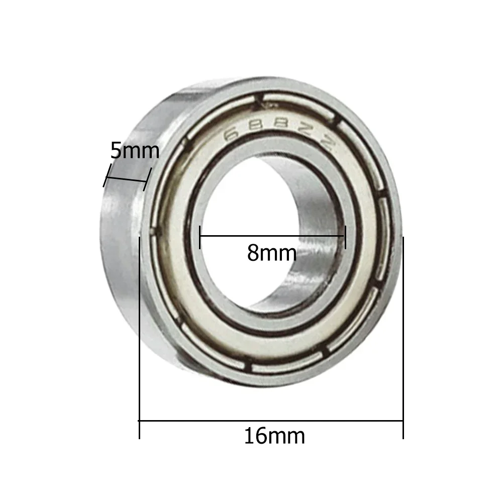 Mini Ball Bearing Deep Groove Steel 8x16x5mm Double Shielded