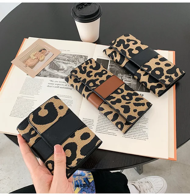 LAYRUSSI 2023 New Vintage Animal Leopard Print Long Wallets For