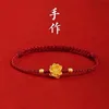 Bracelet classique en corde rouge porte-bonheur avec gourde, carpe koï, lotus et bois de pêche, bijou de mode pour femmes, hommes, couples, cadeau d'amitié, accessoire