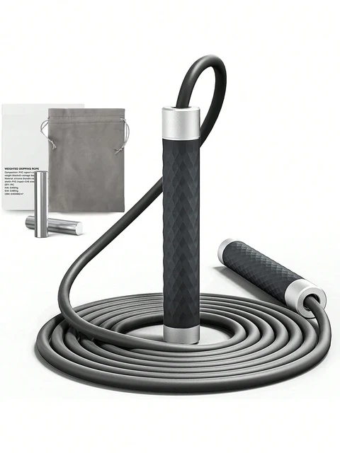 Adjustable Weighted Jump Rope for Adults, 3M Long Speed Rope with Detachable Weights & Aluminum Handle for Boxing Fitness Adjustable Weighted Jump Rope for Adults, 3M Long Speed Rope with Detachable Weights & Aluminum Handle for Boxing Fitness