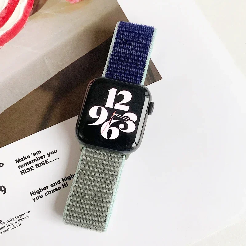Nylon Sport loop Strap For Apple Watch Band 44mm 42/40mm 45mm  38/41mm pride Bracelet iwatch Ultra2 49mm Series 9 8 se 7 6 5 4 3