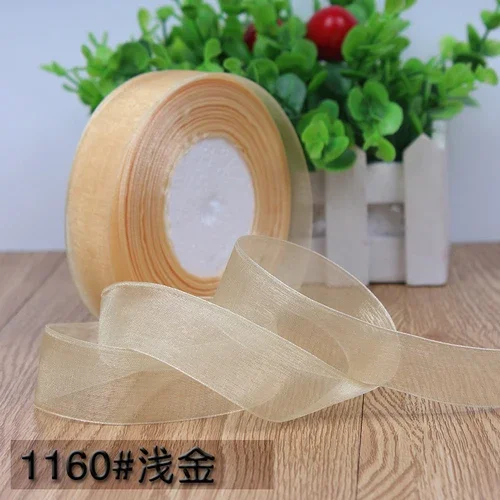 Organza Chiffon Ribbon for Decoration and Crafting - 50 Yards