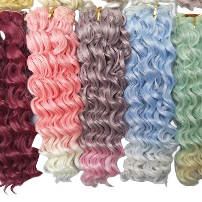 Thick Heat Resistant Deep Wave Doll Wigs For Blyth Doll 1/3 1/4 1/6 BJD