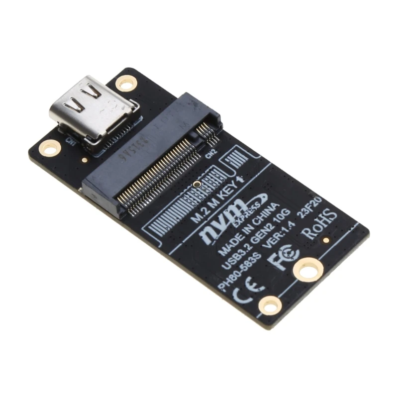to USB 3.1 Type-C Converter NVME M-Key SSD Adapter Card 1000MB/-s Fast-Writing Reading Support SSD 2230