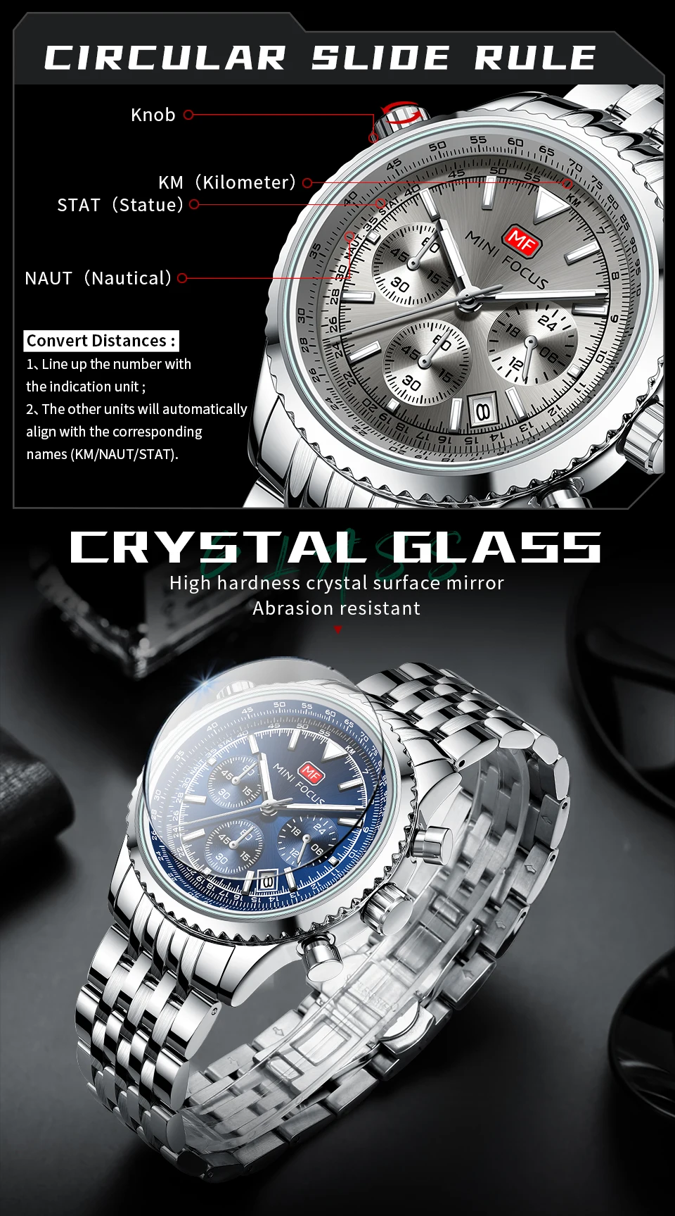 MINI FOCUS Quarzuhr für Herren, wasserdicht_voghion.com