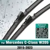 Silicone & rubber  Front Wiper Blades Set For Mercedes-Benz C-Class W205 2015 - 2023 Windshield Windscreen 22"+22" 1