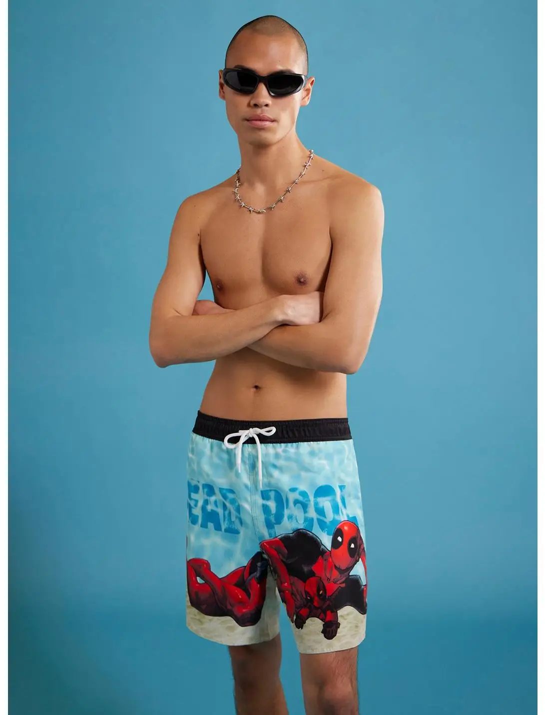 2024/25 Original Summer New Unisex Sports Quick Drying Shorts Vacation Beach Shorts Marvel Deadpool Beach Swim Trunks 5
