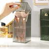 Fashion Plastic Makeup Brush Holder Organizer Lipstick Eyebrow Pencil Holder Makeup Organizer Desktop Cosmetic Storage Box 2