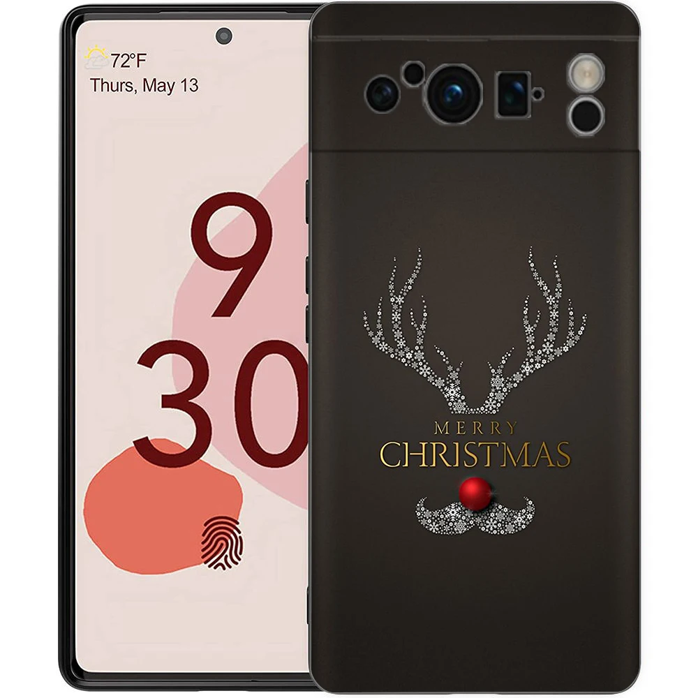 Frohe Weihnachten Handy hülle Abdeckung für Google Pixel 8 7 6 7a 6a Pro 5g stoß festes Silikon weich 9 pro xl 8 pro 5g Shell Capa Coque – Detail 6