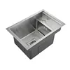 Hidden black Kitchen sink Single bowl Bar Small Size sink Stainless Steel Balcony sink Concealed black kitchen sink Bar sink 6