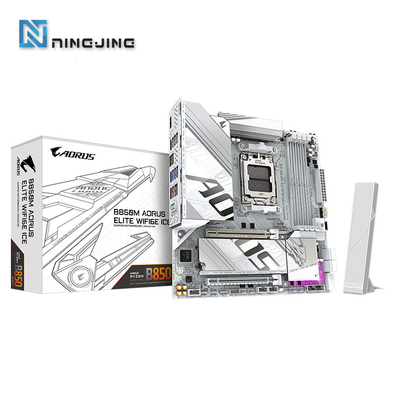 GIGABYTE B850M AORUS ELITE WIFI6E ICE Micro-ATX AMD B850 DDR5 192GB DDR5 8200 (OC) MHz M.2 Socket AM5 New Motherboard