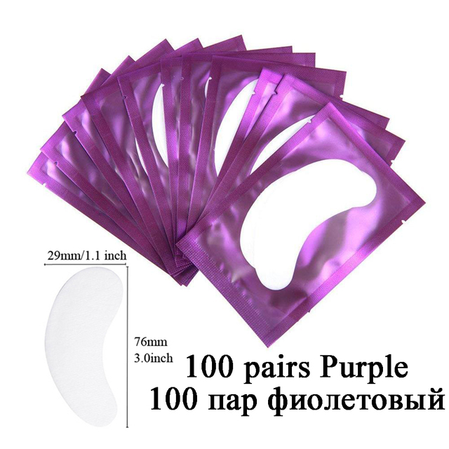 50/100pairs Eyelash Extension Paper Patches Grafted Eye Stickers 7 Color Eyelash Under Eye Pads Eye Paper Patches Tips Sticker