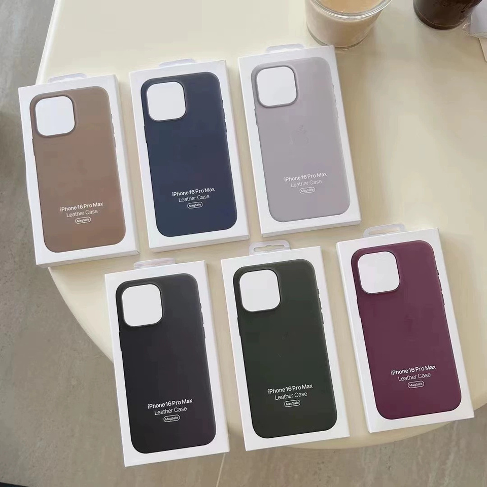 Original Leather Magsafe Case For iPhone 16 15 14 Pro Max 15 16 Plus Case Wireless Charging Magnetic Cover 15 14 16 Pro With Box