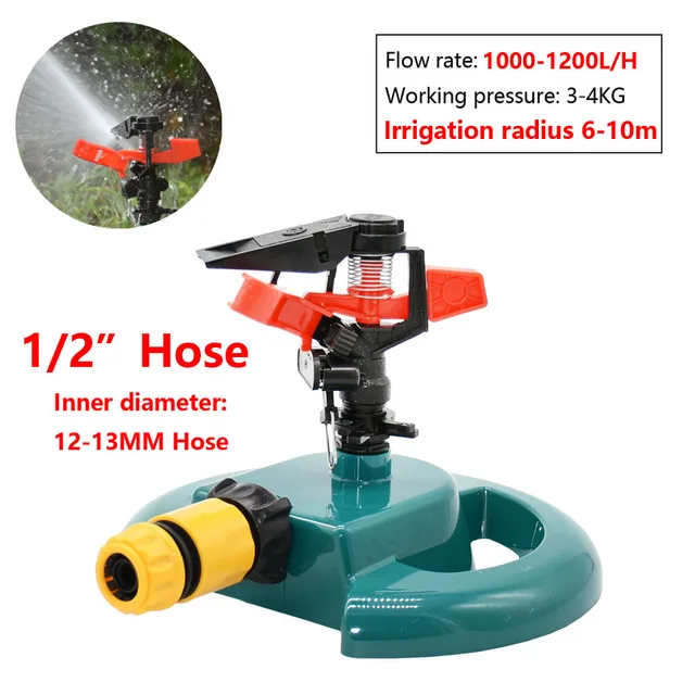 Kerti Gyep Forgó Öntöző Sprinklerek Fúvókával Támogató Automatikus 360 Fokos Farm Rocker Sprinkler Öntözővíz - Image 4