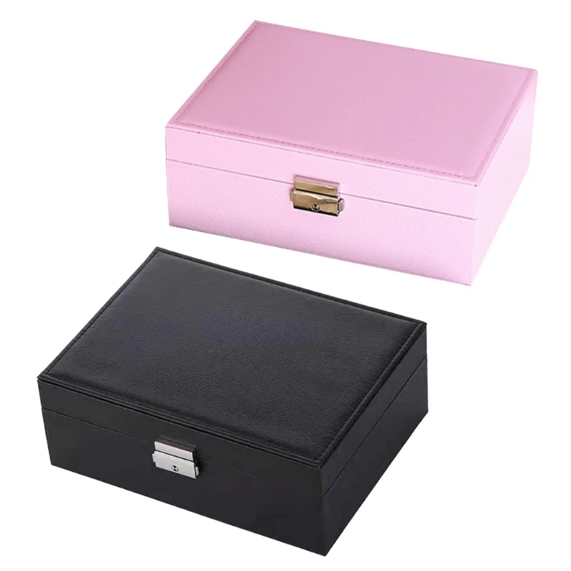 

Elegant Jewelry Case Convenient Jewellery PU Leather Rings Display Box Dropship