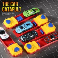 Dynamic Ejection Vehicle Shooting Racing Taxi Model Inertia Slide Car Mini Gift Toys Christmas, Halloween, Thanksgiving Gifts 1