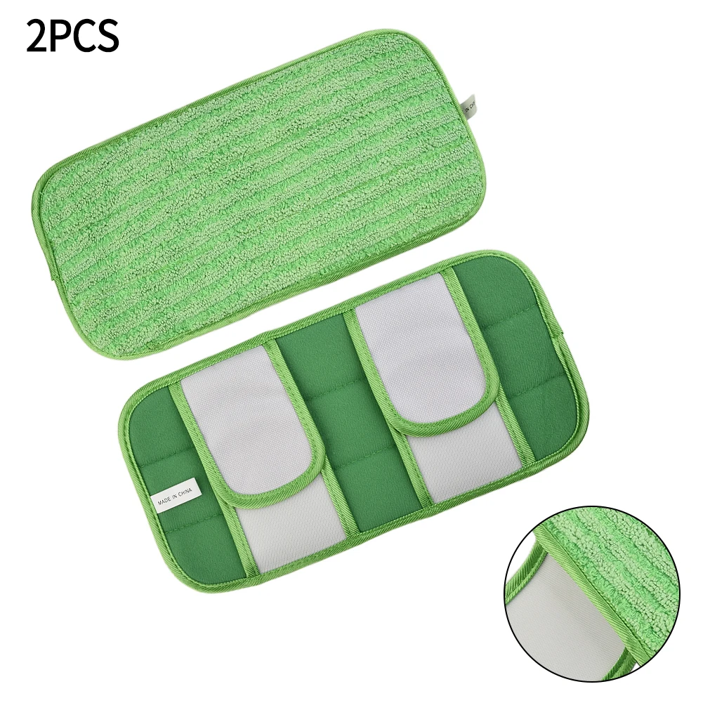 

2 Pack 12Inch Microfiber Reusable Mop Pads For Swiffer Sweeper Green Swiffer Sweeper Dust Mops Vacuum Cleaner Parts For Home