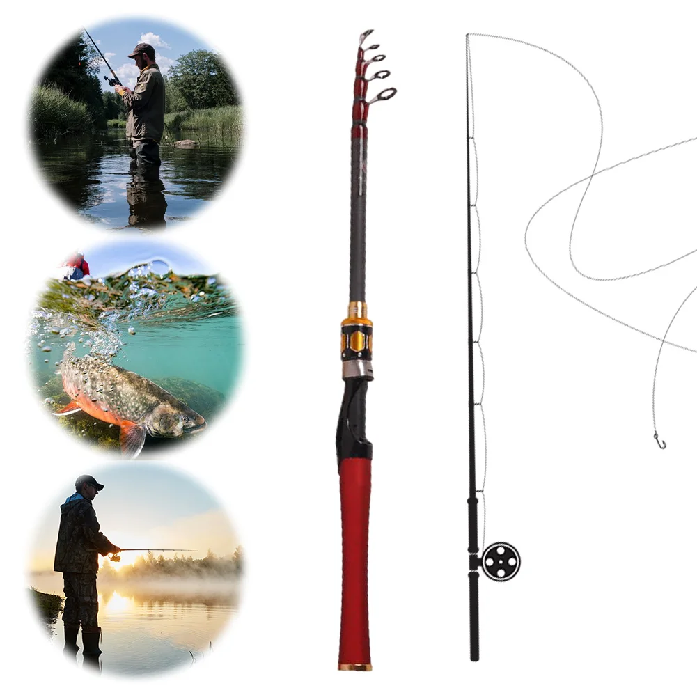 Carbon Fiber Telescopic Fishing Rod for Bass Pike Carp Fishing