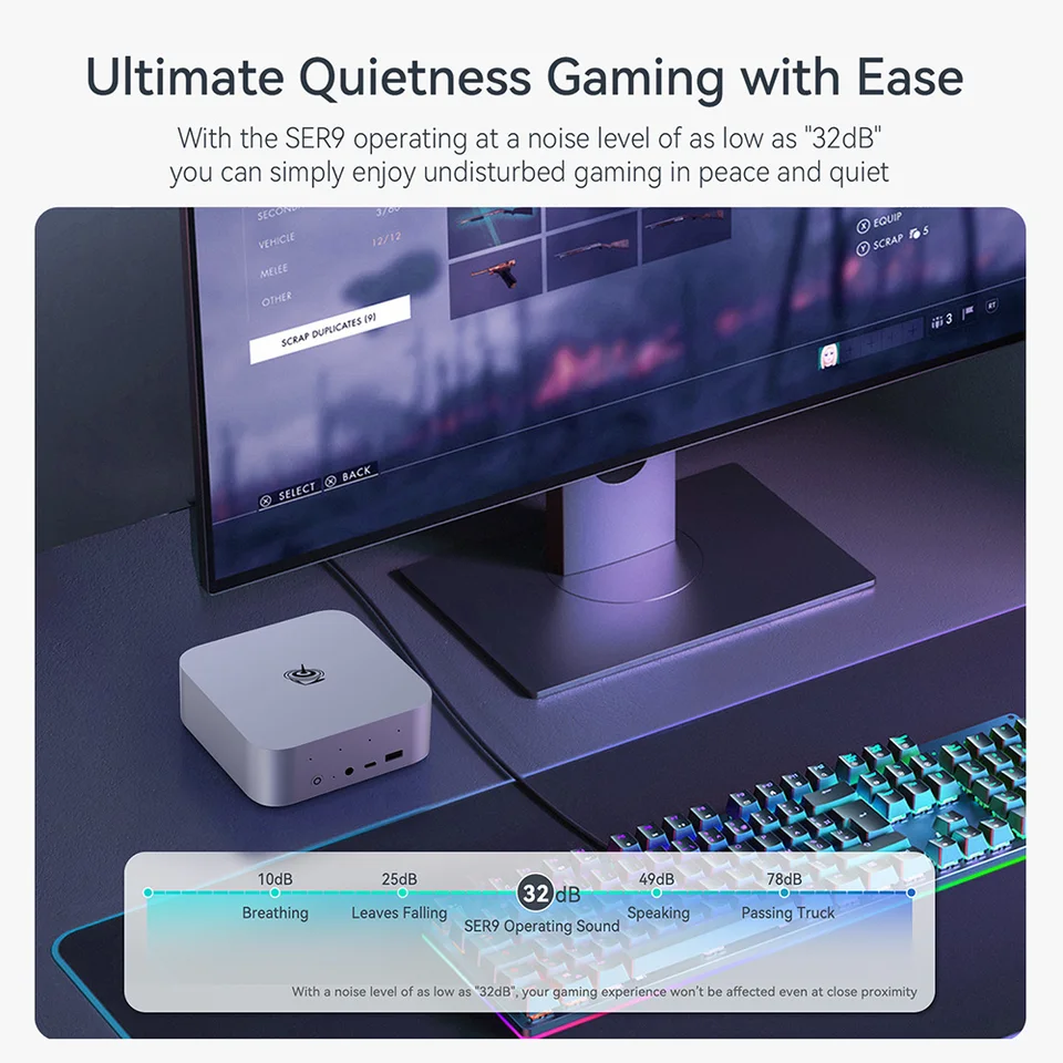 Beelink SER9 AMD Ryzen AI 9 HX370 強力な AI PC DDR5 ミニゲーミング