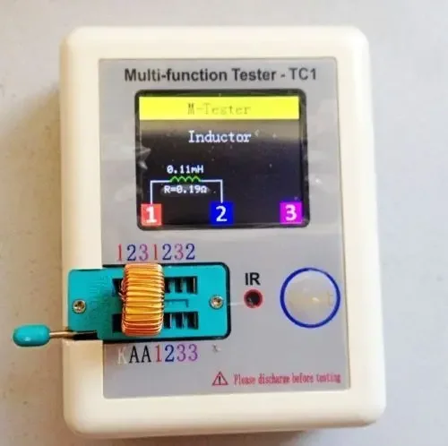Pocketable Transistor tester is the LCR-TC1 full color graphics display