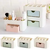 New Double Layer Makeup Organizers Plastic Multiple Colors Cosmetic Drawers Boxe Organizer 1