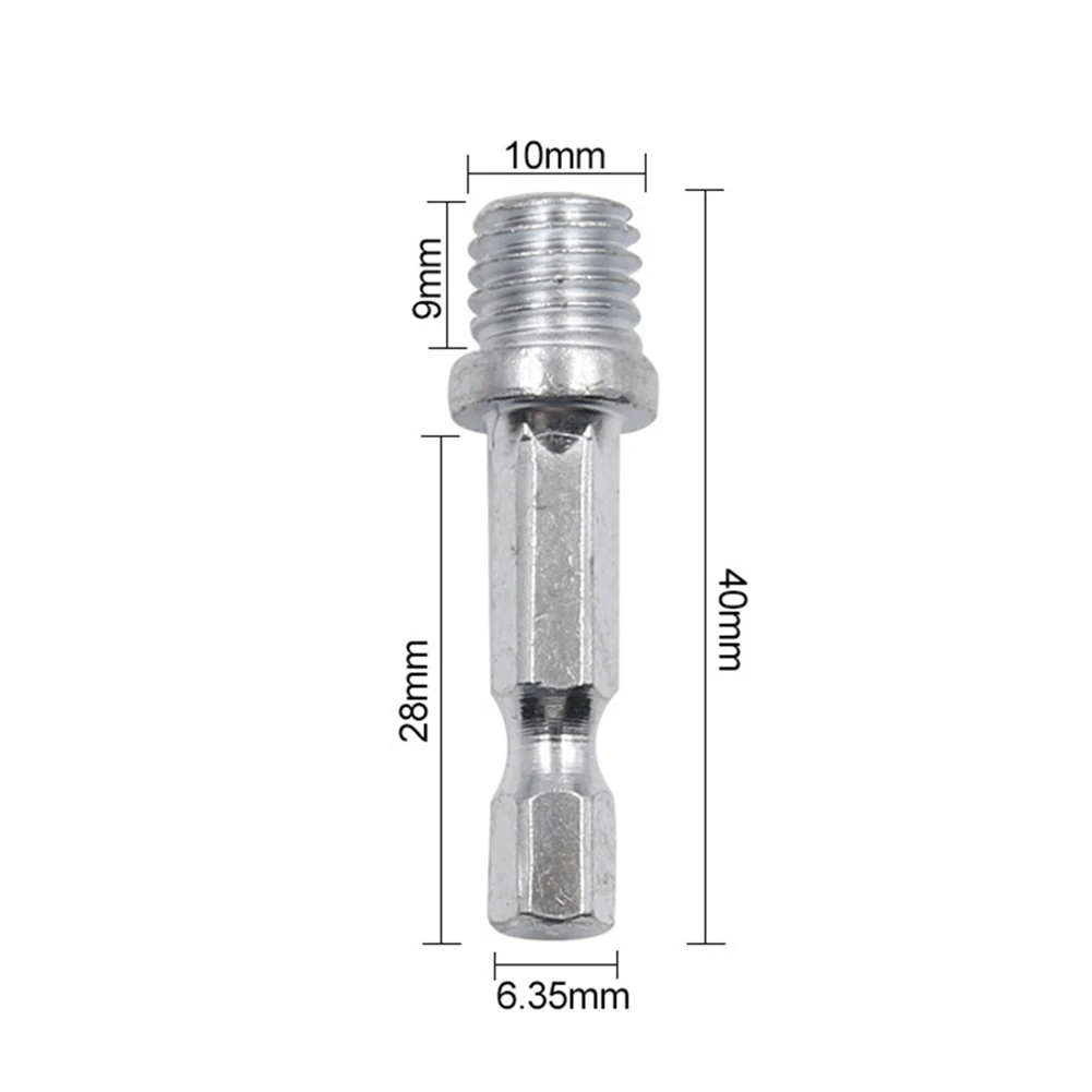 

Drill Chuck Connecting Rod 1/4 2pcs Connecting Rod Adapter Hexagon M10 Metal Material Polishing Disc Connection