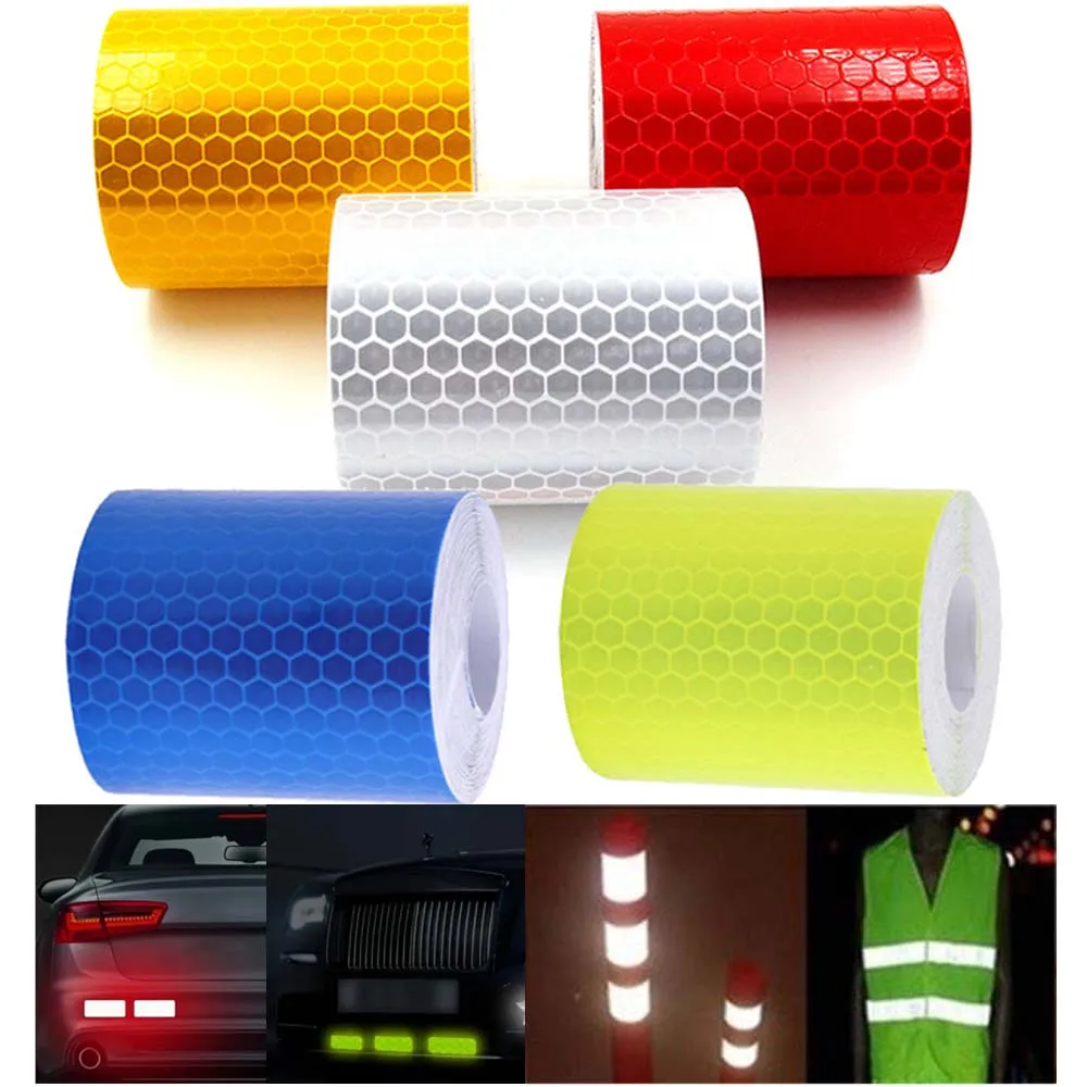 Reflective Car Sticker Car Reflector Sticker Reflective Stickers Reflective Tape Reflective Sticker Car Vinyl Sticker Car Door Stickers Reflective Strip Reflective Strips Car Sticker Safety Warning Tape High Visibility Self Adhesive Waterproof White Red Yellow Blue Bike Reflective Sticker accesorry