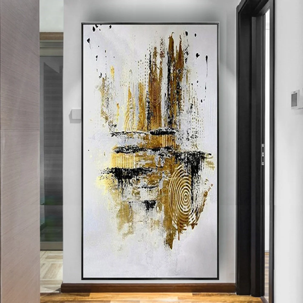Golden Foil Textured Canvas 5