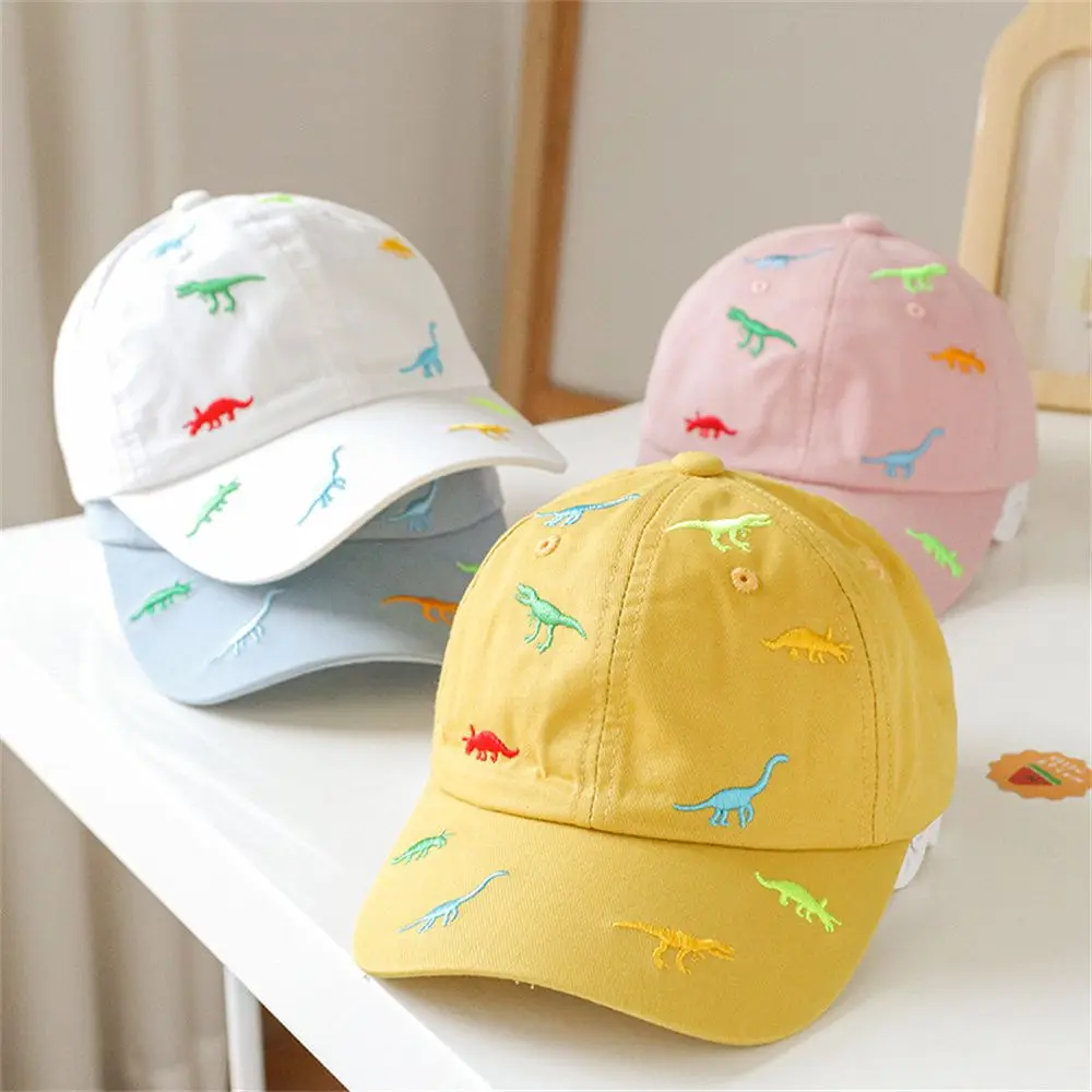 Summer Autumn Peaked Cap Embroidery Girls Boys Outdoor Dinosaur Kids Baseball Cap Sun Cap Beach Caps Children Sun Hat 2023 autumn kids baseball caps fashion letter baby peaked caps kids accessories for girls boys