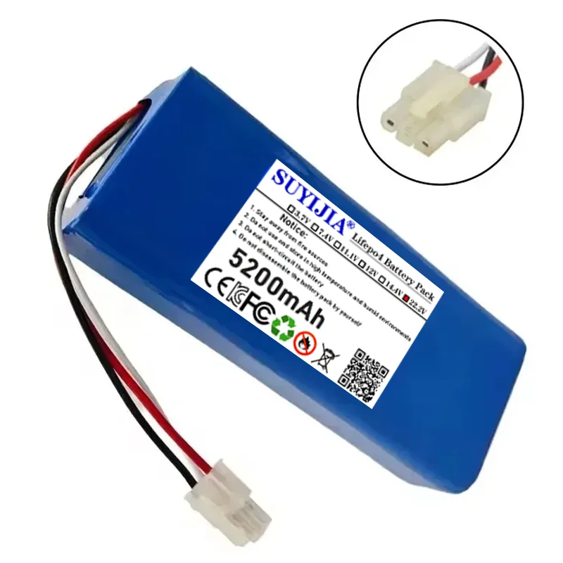 Batterie Li-ion 22.2V 5200mAh 6S2P 18650 pour Drone RC avec BMS