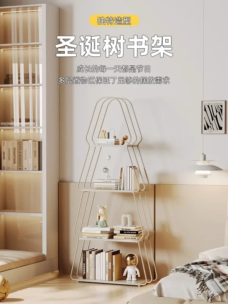 

Christmas Tree Bookshelf Creative Living Room Multi-Layer Floor Bookcase Bedside Simple Storage Storage Rack
