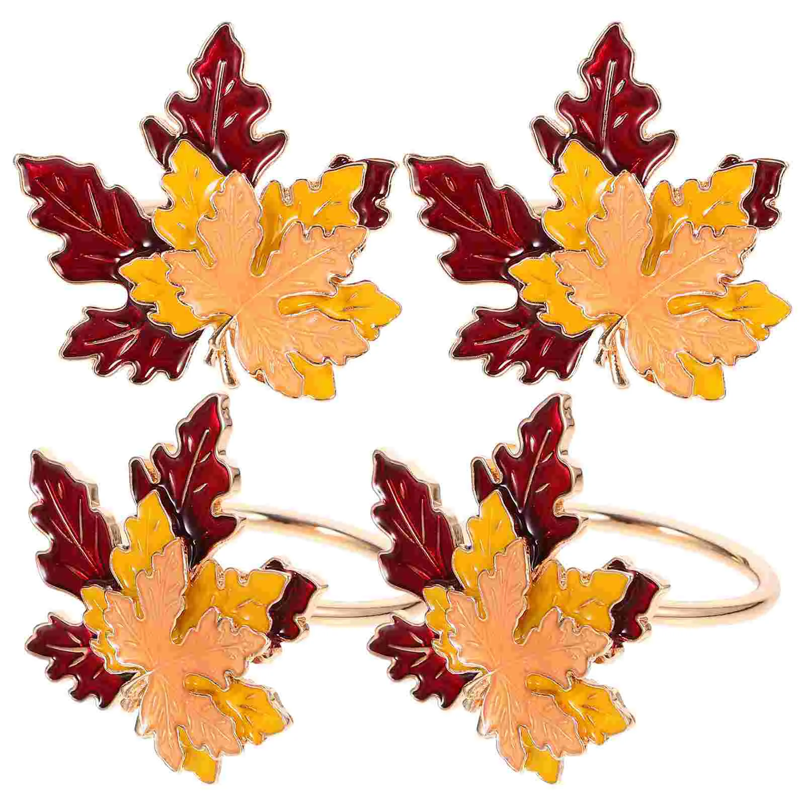 

4pcs Banquet Napkin Holder Fall Autumn Napkin Ring Fall Napkin Holder Supply