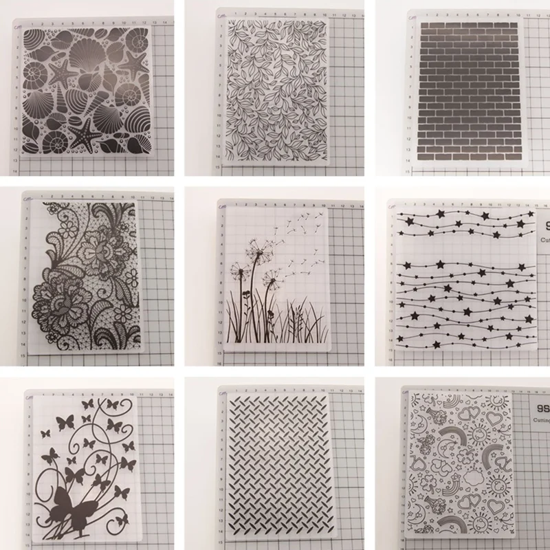 Plastic embossing folder 20 styles for DIY scrapbooking card making