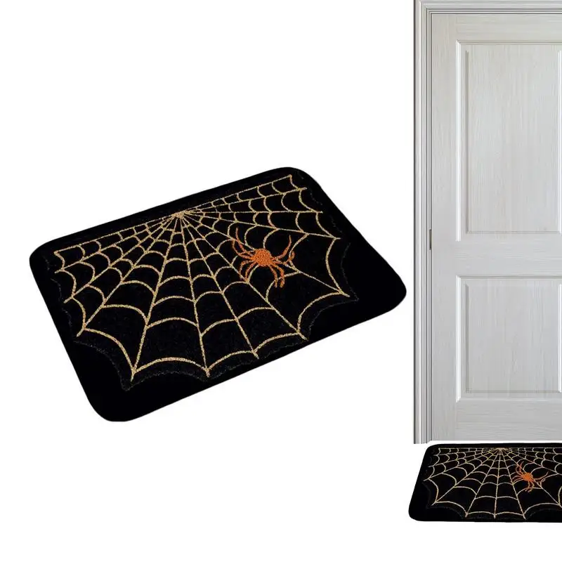 

Halloween Door Mat Halloween Spider Web Front Door Mat Decorative Holiday Floor Door Rug Outdoor Front Door Rug For Porch Stairs